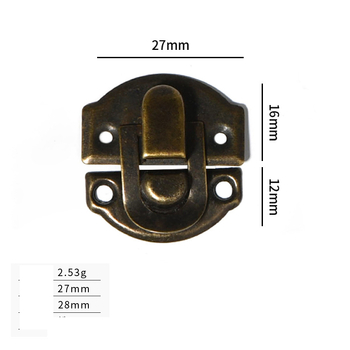 Αξεσουάρ συσκευασίας σε αντίκα στυλ, τριγωνικό κουτί κρασιού σε σχήμα μπλοκ, μεταλλική αγκράφα, εξαρτήματα αποσκευών.