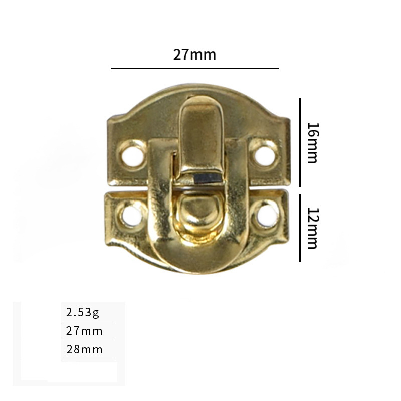 Αξεσουάρ συσκευασίας σε αντίκα στυλ, τριγωνικό κουτί κρασιού σε σχήμα μπλοκ, μεταλλική αγκράφα, εξαρτήματα αποσκευών.