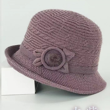 Căciulă tricotată de toamnă și iarnă pentru comerț exterior, cu boruri rulate, pălărie de pescar la modă în stil coreean, pălărie elegantă pentru femei, pălărie de soare în stil britanic