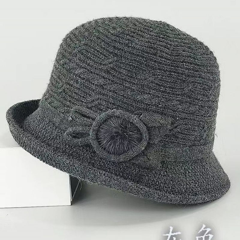 Căciulă tricotată de toamnă și iarnă pentru comerț exterior, cu boruri rulate, pălărie de pescar la modă în stil coreean, pălărie elegantă pentru femei, pălărie de soare în stil britanic