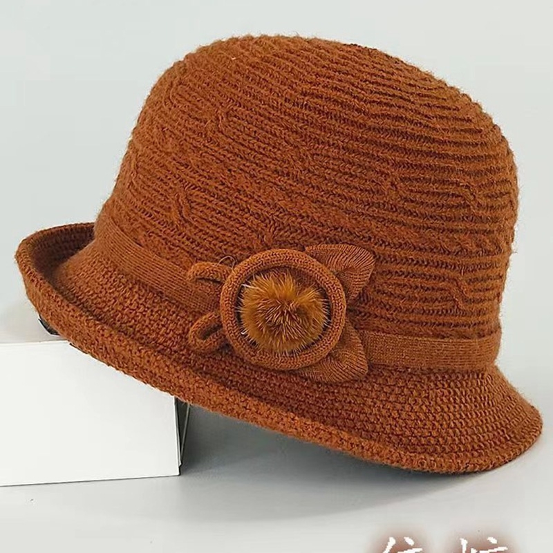 Căciulă tricotată de toamnă și iarnă pentru comerț exterior, cu boruri rulate, pălărie de pescar la modă în stil coreean, pălărie elegantă pentru femei, pălărie de soare în stil britanic