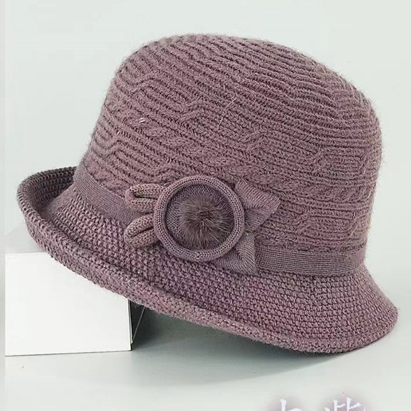 Căciulă tricotată de toamnă și iarnă pentru comerț exterior, cu boruri rulate, pălărie de pescar la modă în stil coreean, pălărie elegantă pentru femei, pălărie de soare în stil britanic