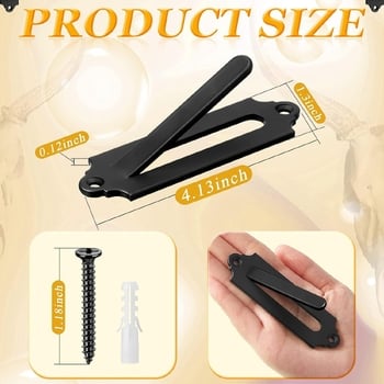 Határokon átnyúló, nagy teherbírású vadászkoponya-horog, szénacél, erős szeg, fekete dekoratív kézműves anyag, szarvas- és szarvasmarha-koponyahorog