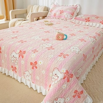 Κάλυμμα στρώματος από παχύρρευστο fleece γάλακτος, καπιτονέ σεντόνι από fleece, για οικιακή χρήση, ζεστό σεντόνι με επένδυση fleece, προστατευτικό στρώματος, παπλωματοθήκη, μαξιλάρι στρώματος.