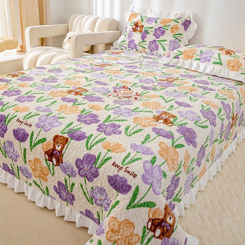 Κάλυμμα στρώματος από παχύρρευστο fleece γάλακτος, καπιτονέ σεντόνι από fleece, για οικιακή χρήση, ζεστό σεντόνι με επένδυση fleece, προστατευτικό στρώματος, παπλωματοθήκη, μαξιλάρι στρώματος.