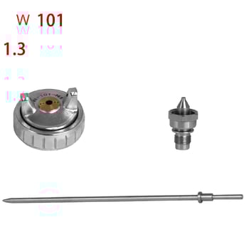Ο κατασκευαστής παρέχει σετ τριών τεμαχίων καπακιών ακροφυσίων για πιστόλι βαφής W101/71/77, μεγάλης διαμέτρου, υψηλής απόδοσης, υψηλού ψεκασμού
