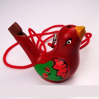 Керамична свирка за птици, носталгична водна птица, звук от керамична свирка за птици, украса за свирка в живописна местност, играчка, подарък.