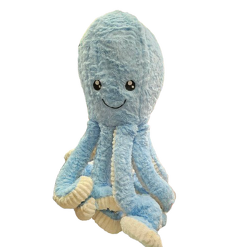 Играчка Октопод, Плюшена, Син, 16х44 см