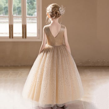 Rózsaszín flitteres hercegnős ruha lányoknak, luxus menyasszonyi ruha, tüll ruha, születésnapi ruha, estélyi ruha.