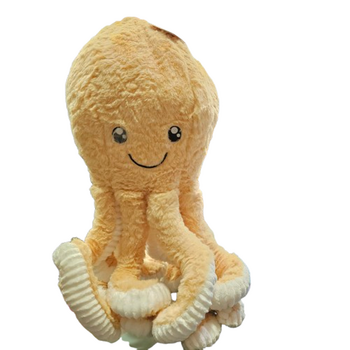 Играчка Октопод, Плюшена, Кафяо, 16х44 см