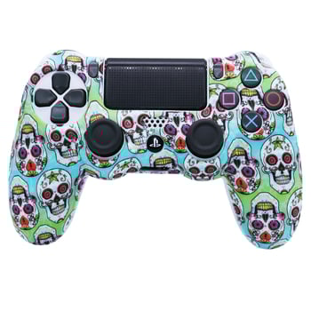 Калъф за PS4 контролер с напръскано масло за по-добро усещане; силиконов калъф за геймърски контролер за PS4 с камуфлажен воден знак, защитен калъф; аксесоари за игри за PS4