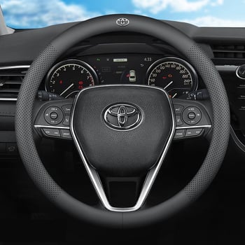 Κατάλληλο για κάλυμμα τιμονιού Toyota Corolla Hybrid, γνήσιο δέρμα, παντός καιρού, εξαιρετικά λεπτό κάλυμμα τιμονιού αυτοκινήτου, εσωτερική τροποποίηση.