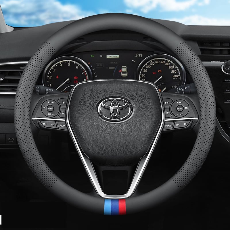 Κατάλληλο για κάλυμμα τιμονιού Toyota Corolla Hybrid, γνήσιο δέρμα, παντός καιρού, εξαιρετικά λεπτό κάλυμμα τιμονιού αυτοκινήτου, εσωτερική τροποποίηση.