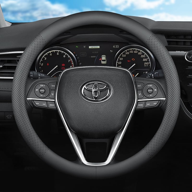 Κατάλληλο για κάλυμμα τιμονιού Toyota Corolla Hybrid, γνήσιο δέρμα, παντός καιρού, εξαιρετικά λεπτό κάλυμμα τιμονιού αυτοκινήτου, εσωτερική τροποποίηση.