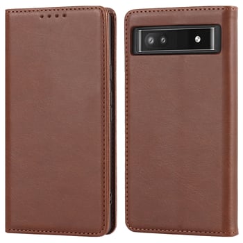 Θήκες για τηλέφωνα Google Pixel 6A και Google Pixel 7 με μοτίβο από δέρμα μοσχαριού και ανθεκτική μαγνητική βάση