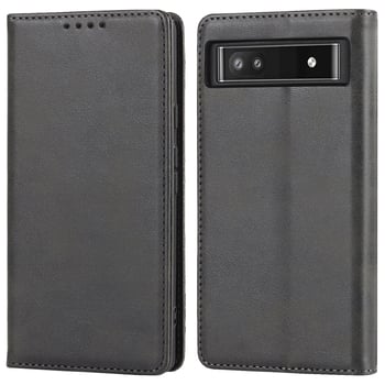 Θήκες για τηλέφωνα Google Pixel 6A και Google Pixel 7 με μοτίβο από δέρμα μοσχαριού και ανθεκτική μαγνητική βάση