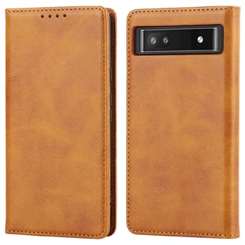 Θήκες για τηλέφωνα Google Pixel 6A και Google Pixel 7 με μοτίβο από δέρμα μοσχαριού και ανθεκτική μαγνητική βάση