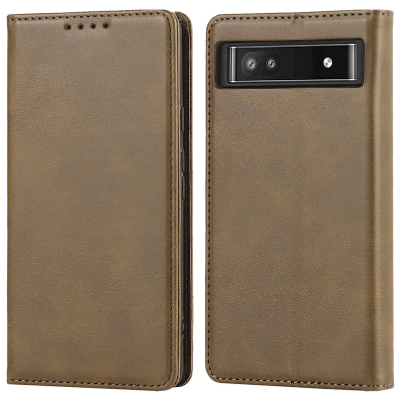 Θήκες για τηλέφωνα Google Pixel 6A και Google Pixel 7 με μοτίβο από δέρμα μοσχαριού και ανθεκτική μαγνητική βάση