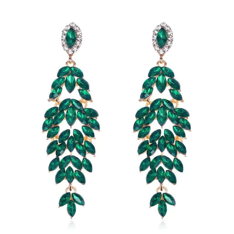 Модни кристални обеци Merlad за жени, висок клас обеци с пълни диаманти, преувеличени овални сватбени обеци с блестящи диаманти