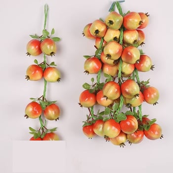 Frigărui de legume și fructe simulate pentru montare pe perete, recuzită de agățat cu chili și porumb, decorațiuni cu legume artificiale, pandantive, ornamente