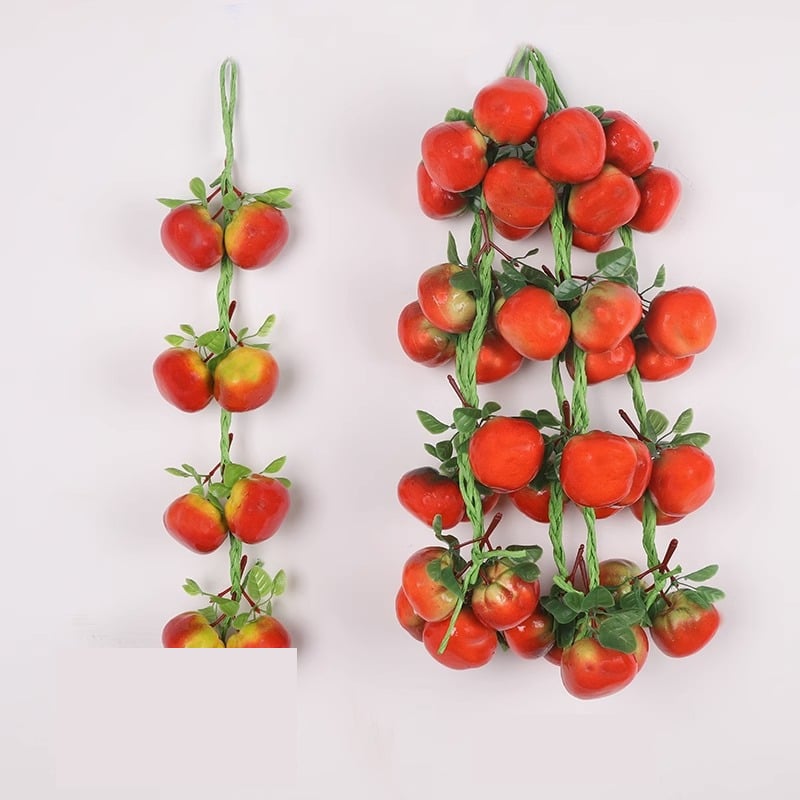 Frigărui de legume și fructe simulate pentru montare pe perete, recuzită de agățat cu chili și porumb, decorațiuni cu legume artificiale, pandantive, ornamente