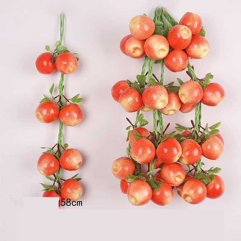 Frigărui de legume și fructe simulate pentru montare pe perete, recuzită de agățat cu chili și porumb, decorațiuni cu legume artificiale, pandantive, ornamente