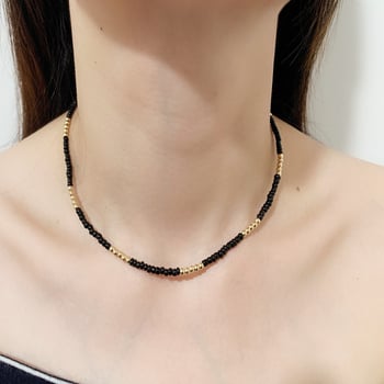 Koreai retró geometrikus kék nyaklánc, koreai stílusú, sokoldalú színes köves nyaklánc, lányos gyöngyös nyaklánc