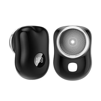 Noul aparat de ras electric mini Yuanshi cu afișaj digital, lavabil, reîncărcabil, portabil pentru călătorii și utilizare în mașină, aparat de ras pentru bărbați