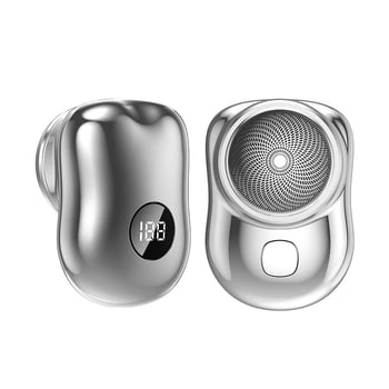 Noul aparat de ras electric mini Yuanshi cu afișaj digital, lavabil, reîncărcabil, portabil pentru călătorii și utilizare în mașină, aparat de ras pentru bărbați