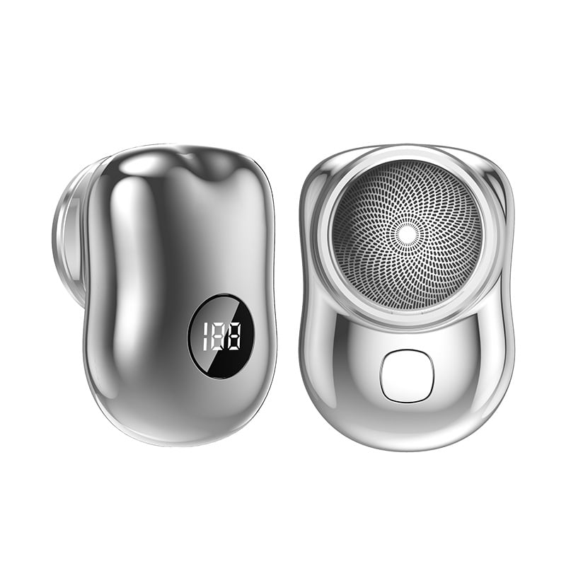 Noul aparat de ras electric mini Yuanshi cu afișaj digital, lavabil, reîncărcabil, portabil pentru călătorii și utilizare în mașină, aparat de ras pentru bărbați