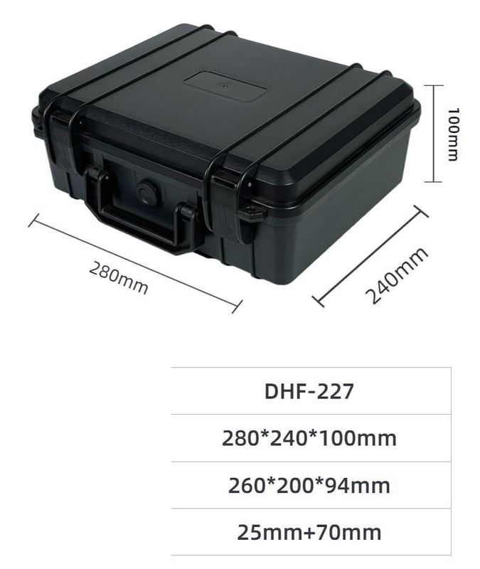 Μικρή φορητή θήκη εργαλείων και εξοπλισμού, προστατευτική θήκη, πλαστικό κουτί εργαλείων ανθεκτικό στους κραδασμούς και την υγρασία, θήκη εξαρτημάτων, για εξωτερική χρήση.