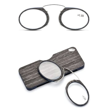 Миниатюрни очила за четене без рамки с клипс за възрастни хора - преносими, с форма на карта, лесни за употреба, модерни