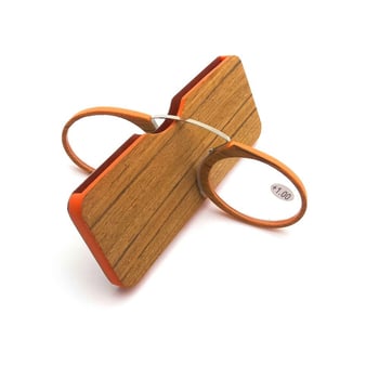 Миниатюрни очила за четене без рамки с клипс за възрастни хора - преносими, с форма на карта, лесни за употреба, модерни