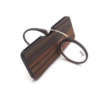 Миниатюрни очила за четене без рамки с клипс за възрастни хора - преносими, с форма на карта, лесни за употреба, модерни