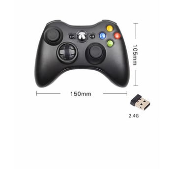 Персонализиран безжичен геймпад за Xbox 360 2.4G, съвместим с PC/TV игрови конзоли.