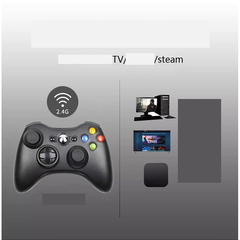 Персонализиран безжичен геймпад за Xbox 360 2.4G, съвместим с PC/TV игрови конзоли.