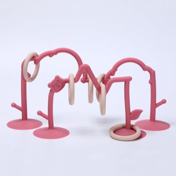 Αναβαθμισμένο εκπαιδευτικό παιχνίδι οδοντοφυΐας για μωρά με χάντρες σιλικόνης, παιδική βεντούζα μάσησης και πρώιμης εκπαίδευσης, επιτραπέζιο παιχνίδι