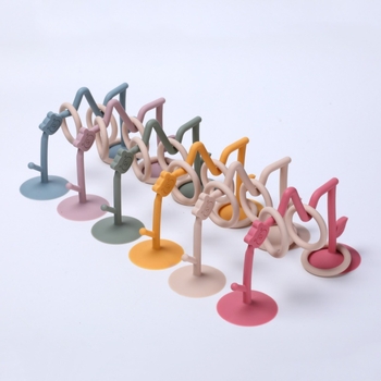 Αναβαθμισμένο εκπαιδευτικό παιχνίδι οδοντοφυΐας για μωρά με χάντρες σιλικόνης, παιδική βεντούζα μάσησης και πρώιμης εκπαίδευσης, επιτραπέζιο παιχνίδι