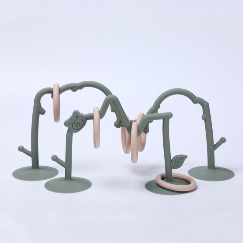 Αναβαθμισμένο εκπαιδευτικό παιχνίδι οδοντοφυΐας για μωρά με χάντρες σιλικόνης, παιδική βεντούζα μάσησης και πρώιμης εκπαίδευσης, επιτραπέζιο παιχνίδι