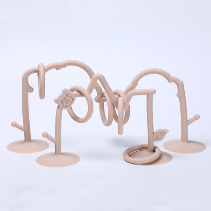 Αναβαθμισμένο εκπαιδευτικό παιχνίδι οδοντοφυΐας για μωρά με χάντρες σιλικόνης, παιδική βεντούζα μάσησης και πρώιμης εκπαίδευσης, επιτραπέζιο παιχνίδι