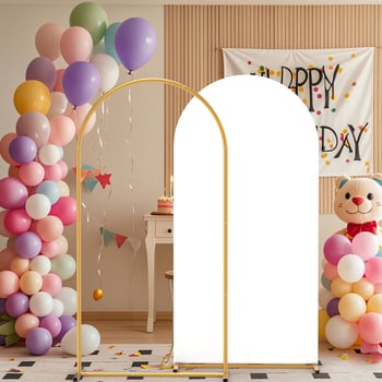 Горещо продавана 7,2-футова златна сватбена кована желязна арка за парти, празници и фотография