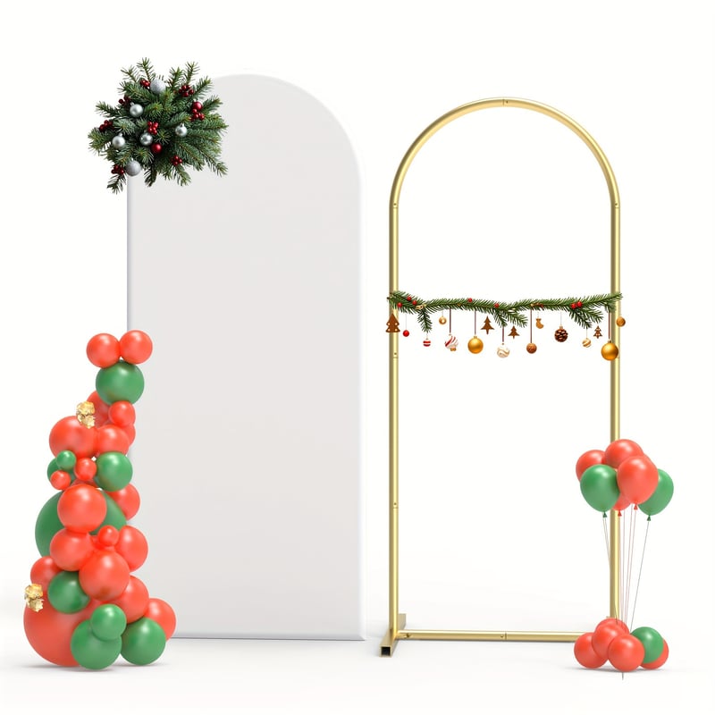 Горещо продавана 7,2-футова златна сватбена кована желязна арка за парти, празници и фотография