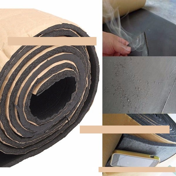 Izolație fonică auto și amortizare a vibrațiilor 200cm x 50cm, izolație termică din bumbac fonoabsorbantă, spumă cu celule închise, piese auto