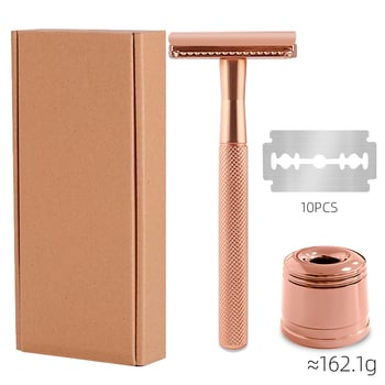 Ρετρό μεταλλικό πλήρως κλειστό χειροκίνητο ξυράφι, ξυράφι vintage στυλ, ρετρό χειροκίνητο ξυράφι ξυρίσματος