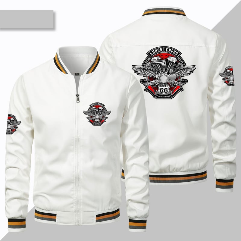 Μπουφάν με φαρδιά γραμμή, λεπτό αθλητικό μπουφάν μπέιζμπολ για την άνοιξη και το φθινόπωρο, ανδρικό μπουφάν με ευρωπαϊκό μέγεθος και φερμουάρ αμερικανικού τύπου, μονόχρωμο μπουφάν, ανδρικά ρούχα.