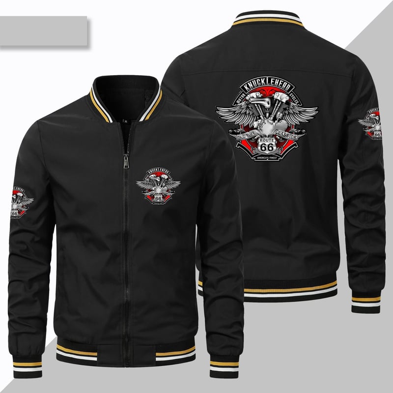 Μπουφάν με φαρδιά γραμμή, λεπτό αθλητικό μπουφάν μπέιζμπολ για την άνοιξη και το φθινόπωρο, ανδρικό μπουφάν με ευρωπαϊκό μέγεθος και φερμουάρ αμερικανικού τύπου, μονόχρωμο μπουφάν, ανδρικά ρούχα.