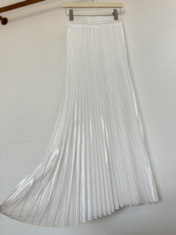 Νέα πολυτελής πλισέ φούστα με ψηλή μέση, λαμπερή και αδυνατιστική, ευέλικτη μακριά φούστα για γυναίκες, με ανοιξιάτικη ενδυμασία