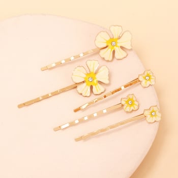 Εξατομικευμένο κλιπ μαλλιών bobby με λουλούδια που στάζουν και κρυστάλλους - ένα μοναδικό και κομψό αξεσουάρ μαλλιών με σχέδιο