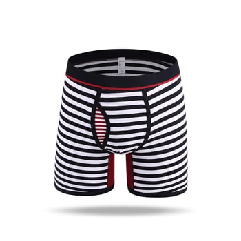 Ανδρικά εσώρουχα 4 τεμάχια ριγέ σε ευρωπαϊκό και αμερικανικό στυλ, ανδρικά αθλητικά extra long ανδρικά μποξεράκια, ανδρικά σορτς, εσώρουχα, πωλήσεις σε σημεία χονδρικής.