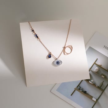 Уникално проектирано 3D колие във формата на сърце за жени, обръщаемо, нова верижка за ключица, стилни и елегантни бижута от титаниева стомана.